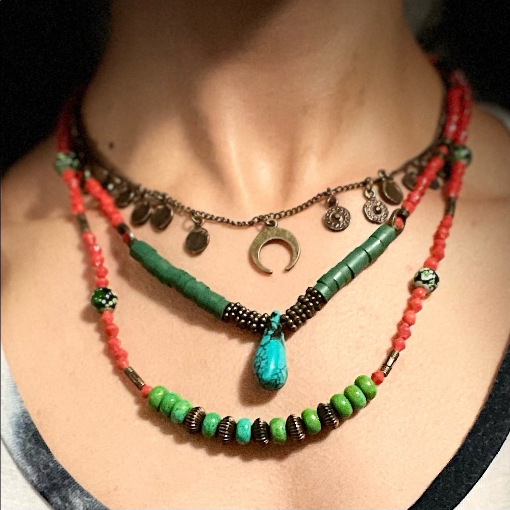 Handmade necklace multiple colour